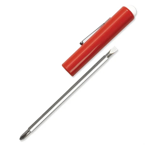 Reversible pocket screwdriver with standard flat blade and Phillips head.... from ASI 54040 Fey Promo / Mi Line by Fey