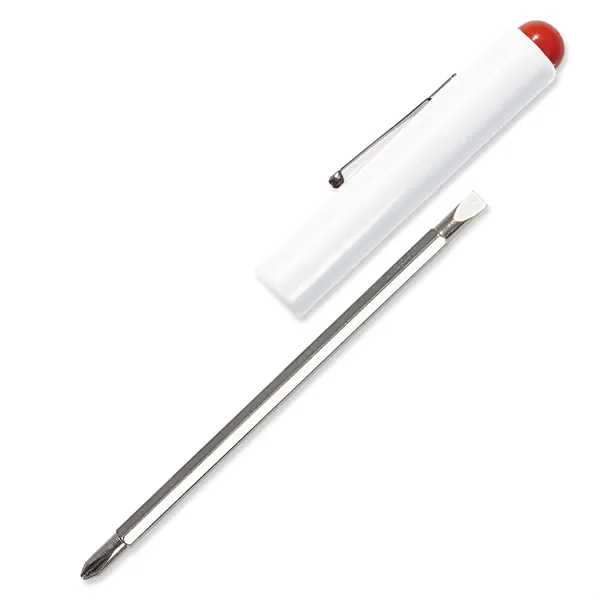 Reversible pocket screwdriver with standard flat blade and Phillips head.... from ASI 54040 Fey Promo / Mi Line by Fey
