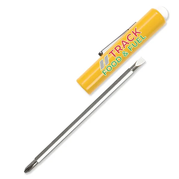 Reversible pocket screwdriver with standard flat blade and Phillips head.... from ASI 54040 Fey Promo / Mi Line by Fey