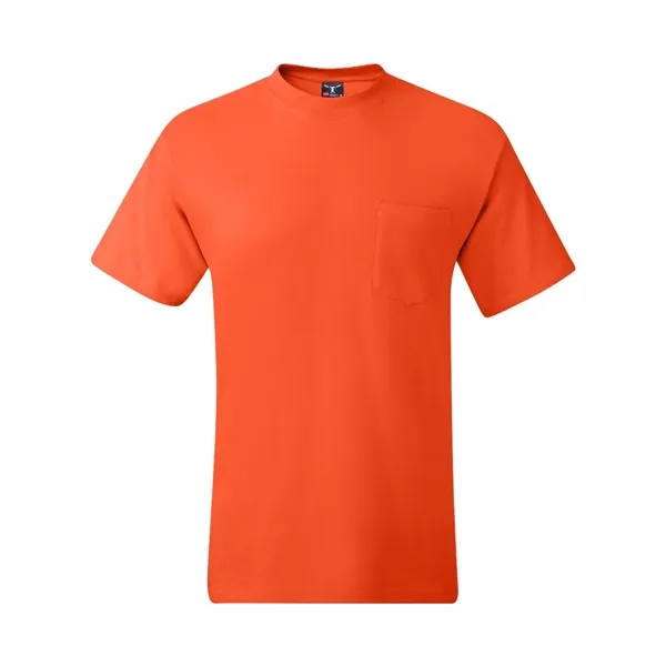 T-shirt with chest pocket made of 100% ring-spun cotton with double-needle... from ASI 84358 S&S Activewear