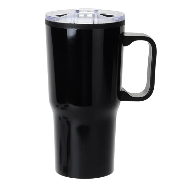 20 oz. stainless steel travel mug with black plastic liner and... from ASI 68507 The Magnet Group / Perfect Line