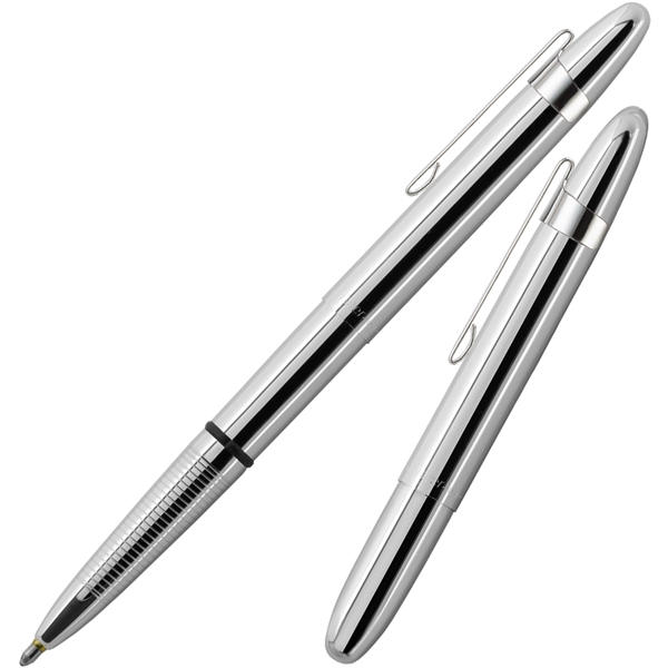 Chrome Bullet Space Pen.  Cap on cap off style pen.... from ASI 54423 Fisher Space Pen Co / Fisher Space Pen