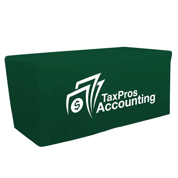 6' fitted table throw made of polyester poplin with 4 sided... from ASI 87188 Showdown Displays