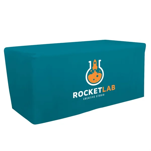 6' fitted table throw made of polyester poplin with 4 sided... from ASI 87188 Showdown Displays