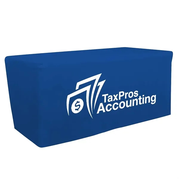 6' fitted table throw made of polyester poplin with 4 sided... from ASI 87188 Showdown Displays