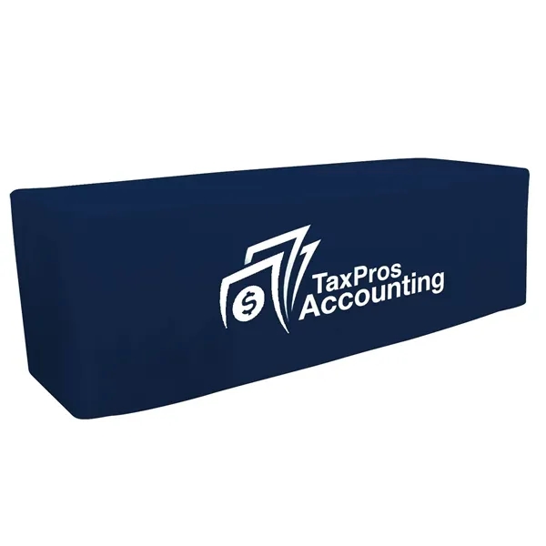 8' fitted table throw made of polyester poplin with 4 sided... from ASI 87188 Showdown Displays