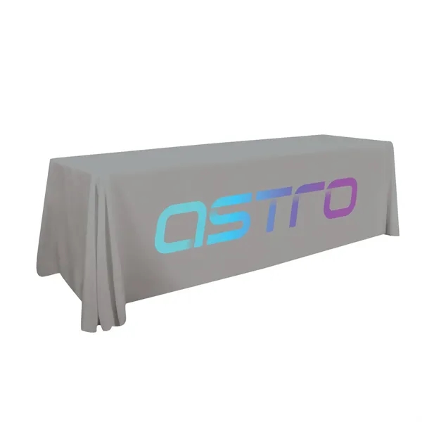 8' polyester table throws with 3 sides, draped corners and a... from ASI 87188 Showdown Displays