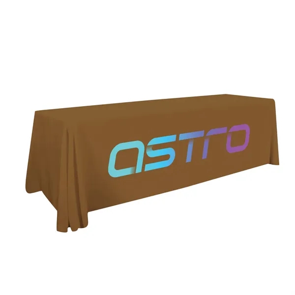 8' polyester table throws with 3 sides, draped corners and a... from ASI 87188 Showdown Displays