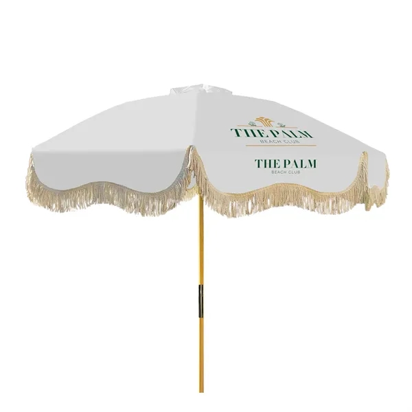 Bring charm to any outdoor event with this fringed market umbrella.... from ASI 87188 Showdown Displays