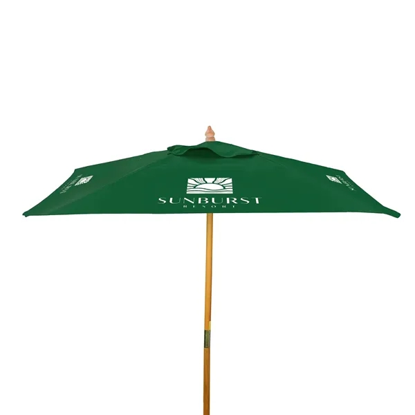 With a bold square canopy, this durable wood umbrella blends eco-friendly... from ASI 87188 Showdown Displays