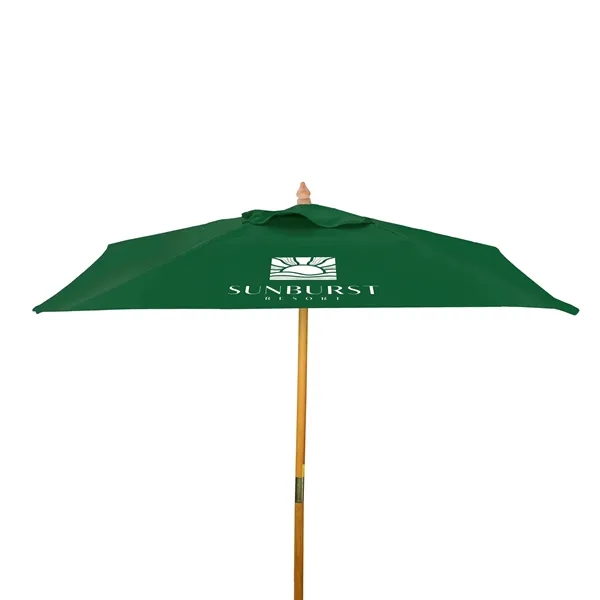 With a bold square canopy, this durable wood umbrella blends eco-friendly... from ASI 87188 Showdown Displays