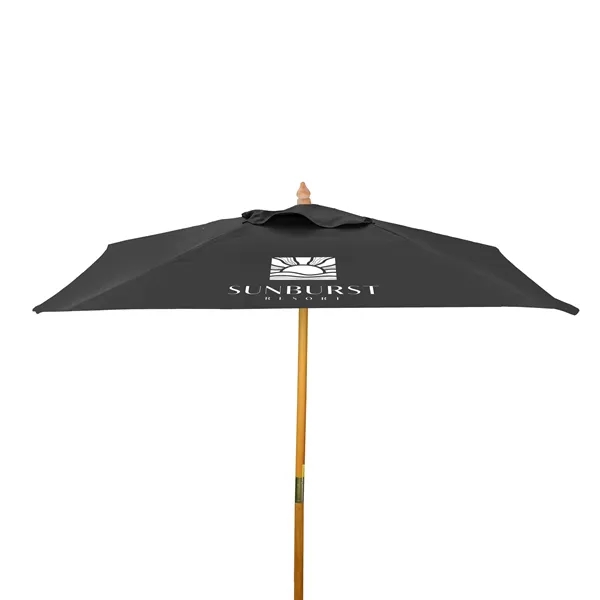 With a bold square canopy, this durable wood umbrella blends eco-friendly... from ASI 87188 Showdown Displays