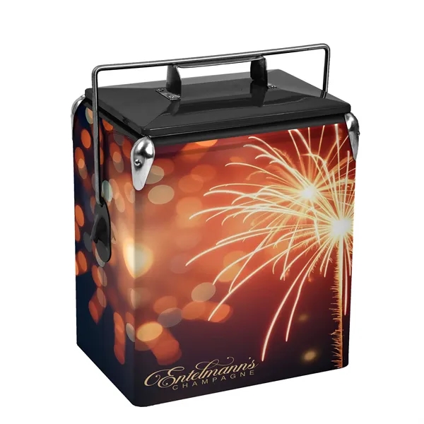 Old school cool meets modern tech-this nostalgic cooler blends timeless charm... from ASI 87188 Showdown Displays