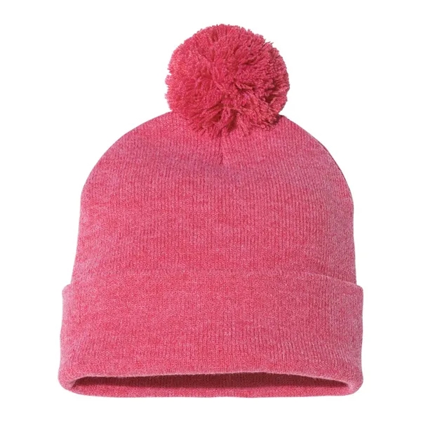 Knit cap with pom-pom on top, blank.... from ASI 84358 S&S Activewear