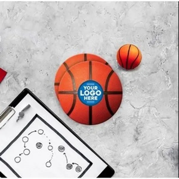 Basketball drink coaster in a 4" round made of durable, eco-friendly... from ASI 43530 California Tattoos