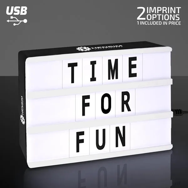 6" x 4" Mini Cinema Marquee USB LED Lightbox; Blank and... from ASI 34194 ALightPromos