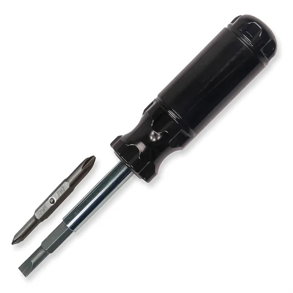7.25"W x 1.25" Diameter screwdriver multi-tool with flat blades, Phillips heads... from ASI 54040 Fey Promo / Mi Line by Fey