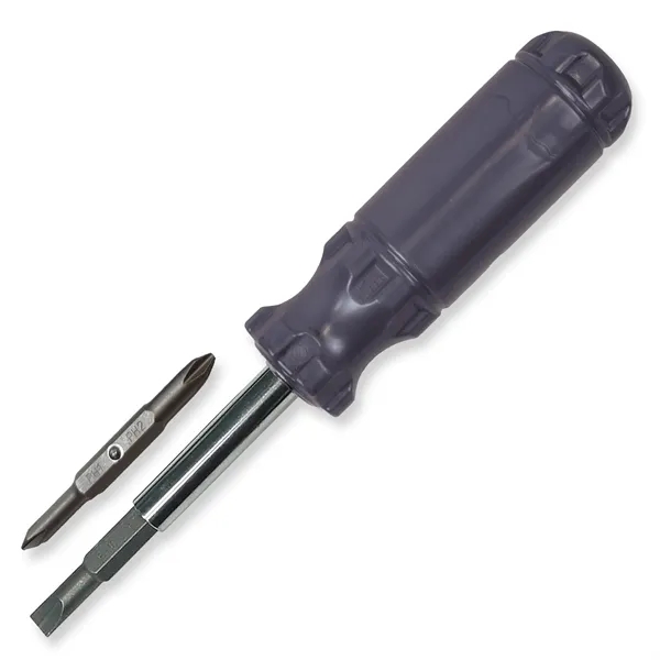 7.25"W x 1.25" Diameter screwdriver multi-tool with flat blades, Phillips heads... from ASI 54040 Fey Promo / Mi Line by Fey
