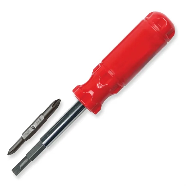 7.25"W x 1.25" Diameter screwdriver multi-tool with flat blades, Phillips heads... from ASI 54040 Fey Promo / Mi Line by Fey