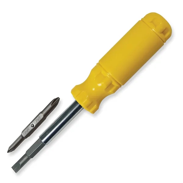 7.25"W x 1.25" Diameter screwdriver multi-tool with flat blades, Phillips heads... from ASI 54040 Fey Promo / Mi Line by Fey