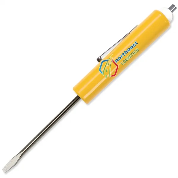 Pocket screwdriver with 1/8" flat tip blade and magnet top.... from ASI 54040 Fey Promo / Mi Line by Fey
