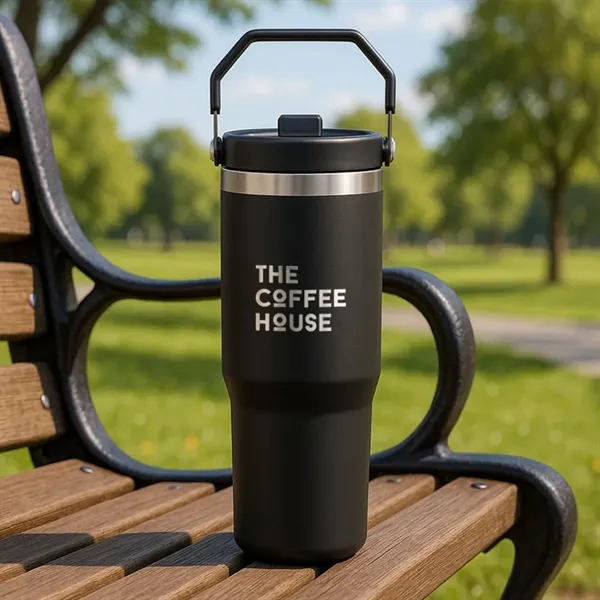 The Revive SS Tumbler w/Handle & Straw has a capacity of... from ASI 84592 St Regis Group