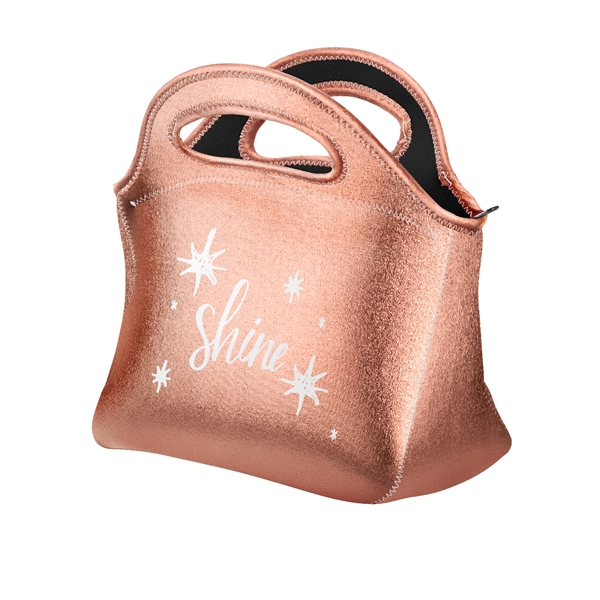 11.5" x 12" x 6" metallic neoprene lunch bag with zippered... from ASI 74710 Numo / NUMO