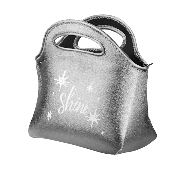 11.5" x 12" x 6" metallic neoprene lunch bag with zippered... from ASI 74710 Numo / NUMO