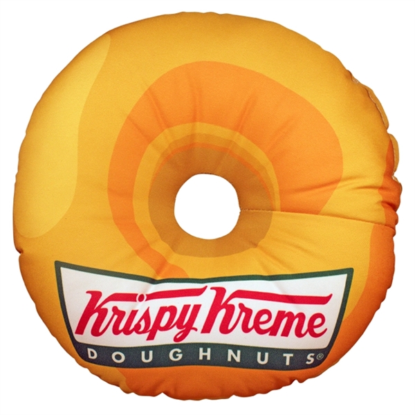 Deliciously Colorful Donut Shaped Sublimated Pillow. Put the d"O"nut back in... from ASI 67557 LimeLight Ent / Limelight USA