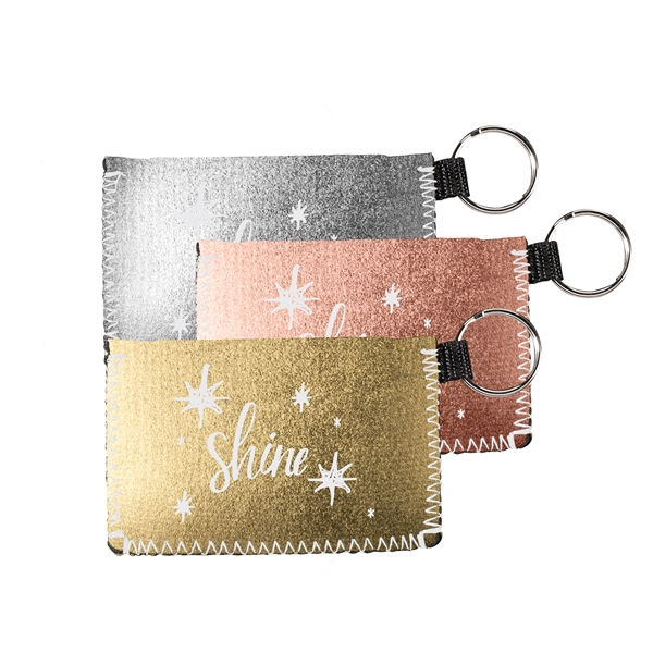 4.125" x 2.75" metallic-neoprene card caddy with split ring hardware and... from ASI 74710 Numo / NUMO