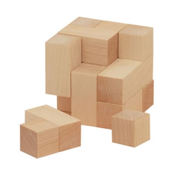 The 2 1/4" x 2 1/4" wood puzzle cubes provide a... from ASI 92531 Unique Custom Products / UCP
