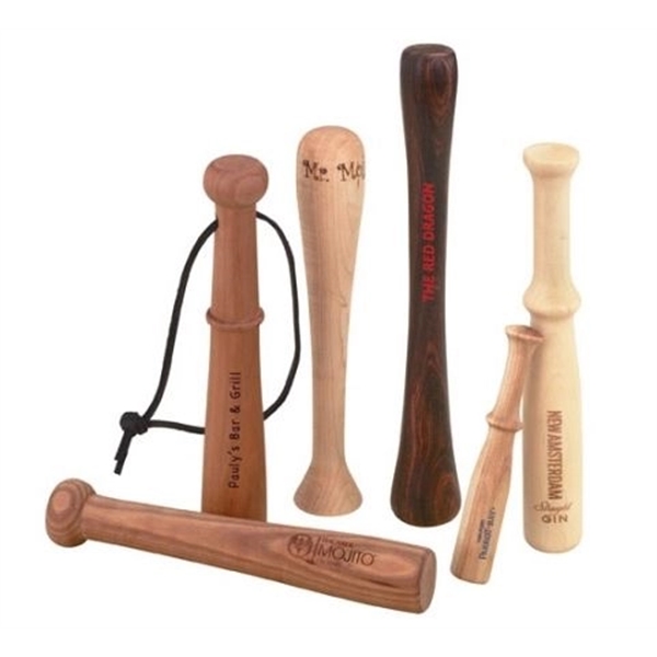 The 1" x 9 3/4" muddler is made of birch wood... from ASI 92531 Unique Custom Products / UCP