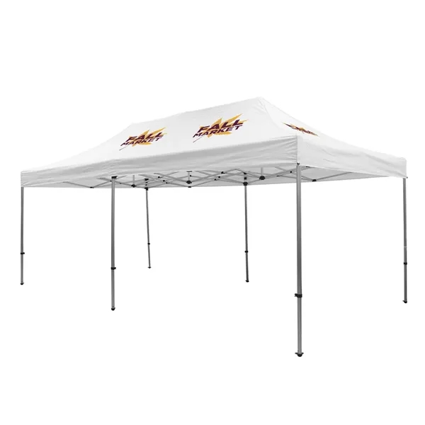 Tent kit with a 20' x 10' tent, crank-up canopy, stake... from ASI 87188 Showdown Displays