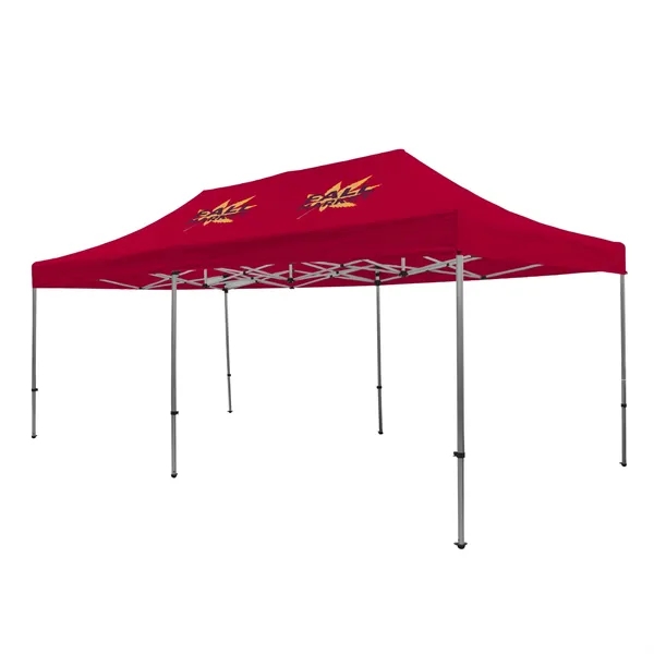 Tent kit with a 20' x 10' tent, crank-up canopy, stake... from ASI 87188 Showdown Displays