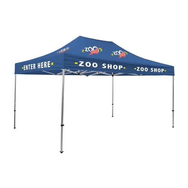 Tent kit with a 15' x 10' tent, crank-up canopy, stake... from ASI 87188 Showdown Displays