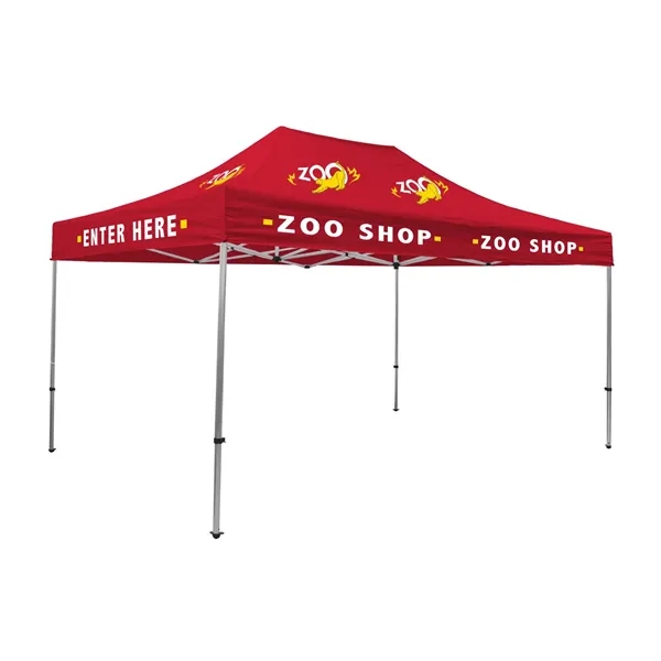 Tent kit with a 15' x 10' tent, crank-up canopy, stake... from ASI 87188 Showdown Displays