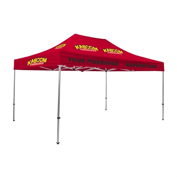 Tent kit with a 15' x 10' tent, crank-up canopy, stake... from ASI 87188 Showdown Displays