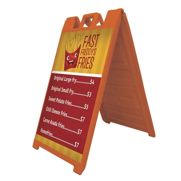 A-frame kit with frame, signboard, carry handle and full color graphics.... from ASI 87188 Showdown Displays