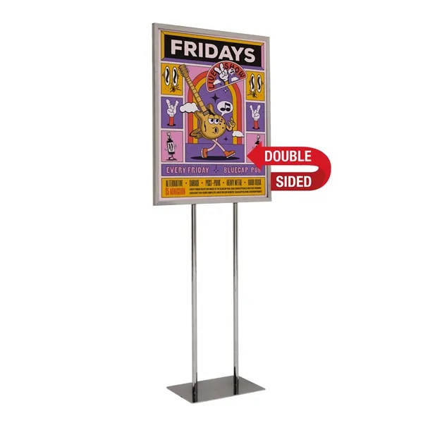 22.25" x 59.75" x 10" flat base steel sign with 4mm... from ASI 87188 Showdown Displays