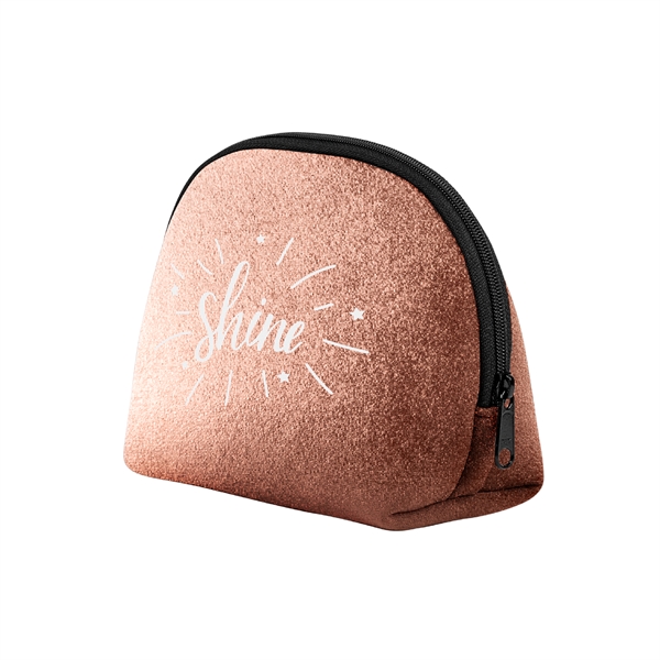 Metallic Neoprene cosmetic kit for toiletries with zipper closure and gusset.... from ASI 74710 Numo