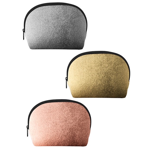 Metallic Neoprene cosmetic kit for toiletries with zipper closure and gusset.... from ASI 74710 Numo