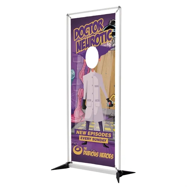 Single face cutout kit with fold-out legs, tension spring with double-sided... from ASI 87188 Showdown Displays