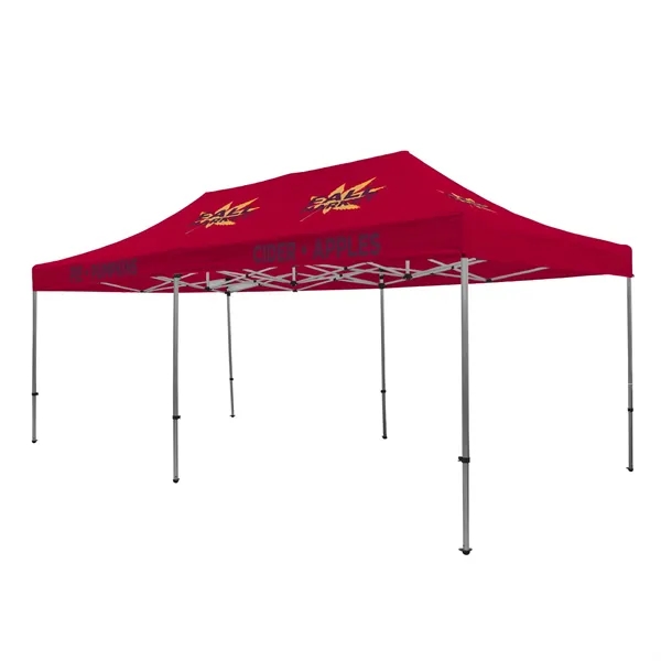 Tent kit with a 20' x 10' tent, crank-up canopy, stake... from ASI 87188 Showdown Displays