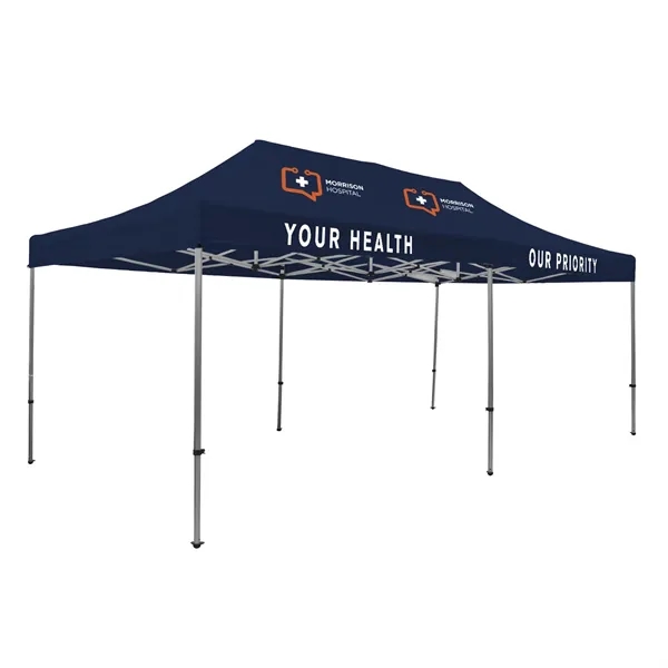 Tent kit with a 20' x 10' tent, crank-up canopy, stake... from ASI 87188 Showdown Displays