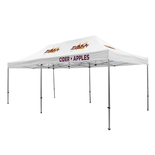 Tent kit with a 20' x 10' tent, crank-up canopy, stake... from ASI 87188 Showdown Displays