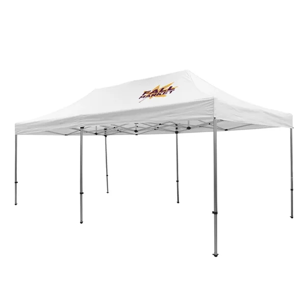 Tent kit with a 20' x 10' tent, crank-up canopy, stake... from ASI 87188 Showdown Displays