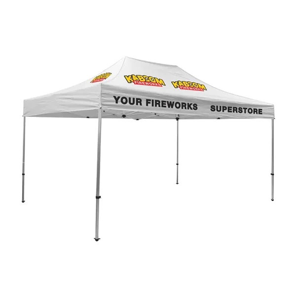 Tent kit with a 15' x 10' tent, crank-up canopy, stake... from ASI 87188 Showdown Displays