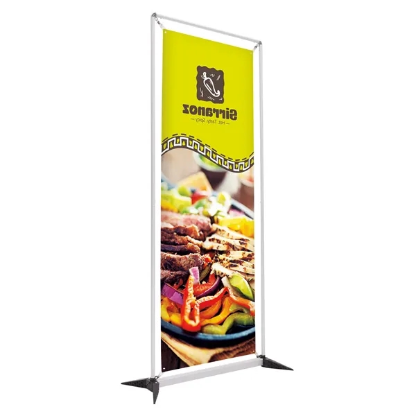 3.5' FrameWorx display with one-sided 13 oz. smooth scrim vinyl banner.... from ASI 87188 Showdown Displays