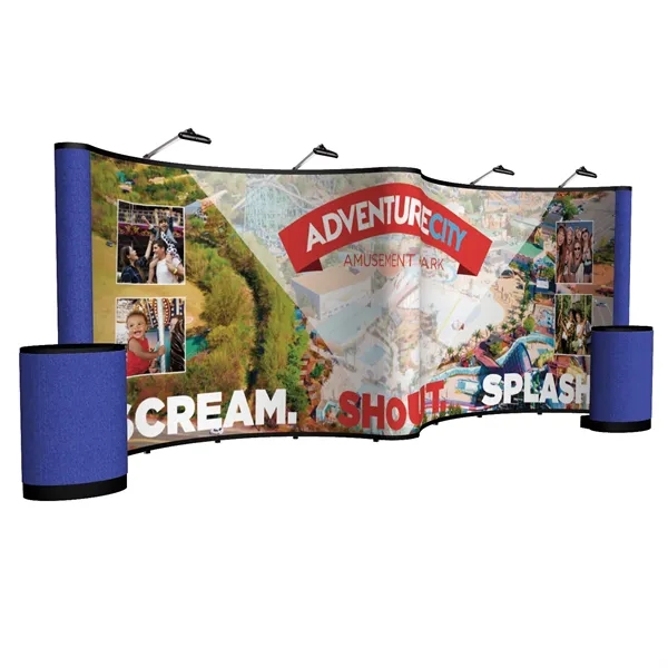 20' Show N' Rise polyester, aluminum and plastic gullwing style wall... from ASI 87188 Showdown Displays