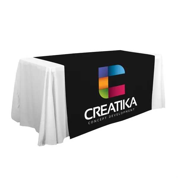 57" x 80" polyester poplin table runner with customization.... from ASI 87188 Showdown Displays